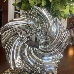 VTG Mikasa Belle Epoche 14” lead crystal swirl centerpiece serving bowl